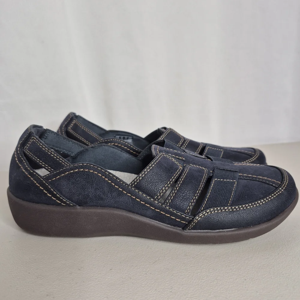 Clarks Cloudsteppers Sillian Stork Slip-on Shoes - Size 7.5 - Picture 1 of 12